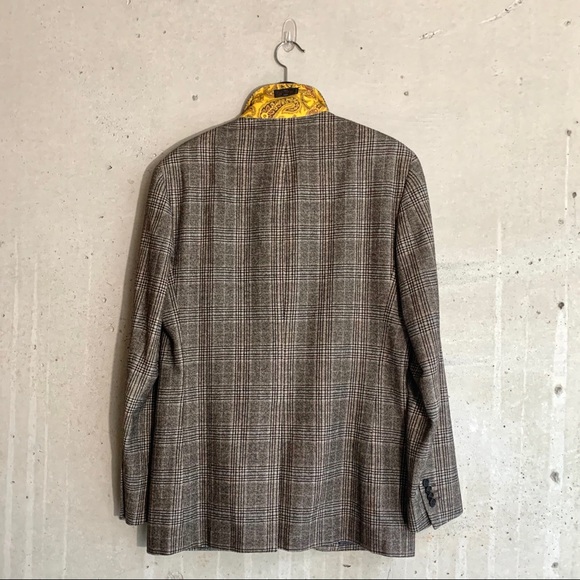 Men’s Etro Brown Check Wool Blazer, Like New SZ50 - Picture 5 of 9